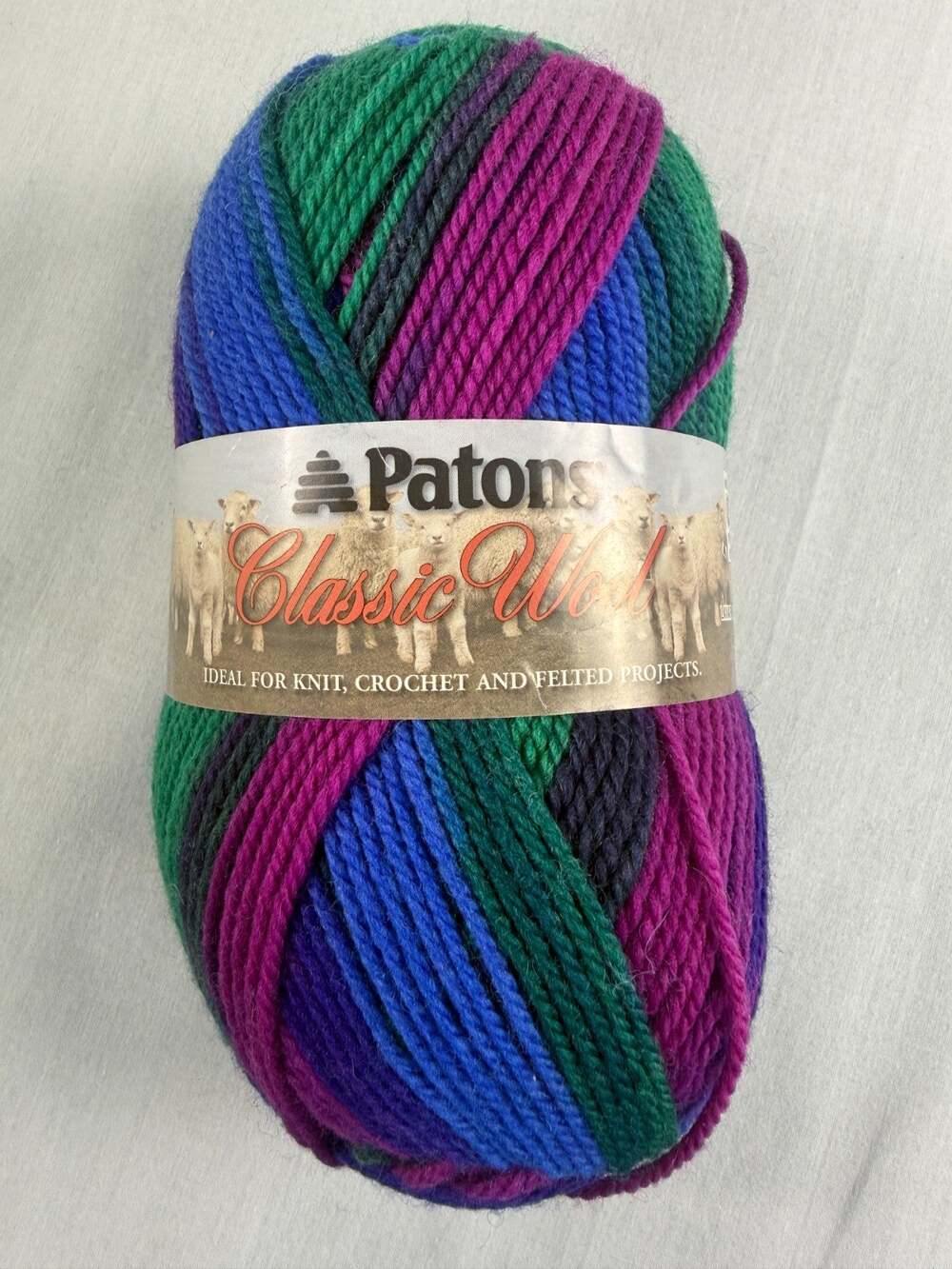 Patons Classic Wool Worsted Yarn Bird of Paradise 77136 100% Wool Variegated 3.5